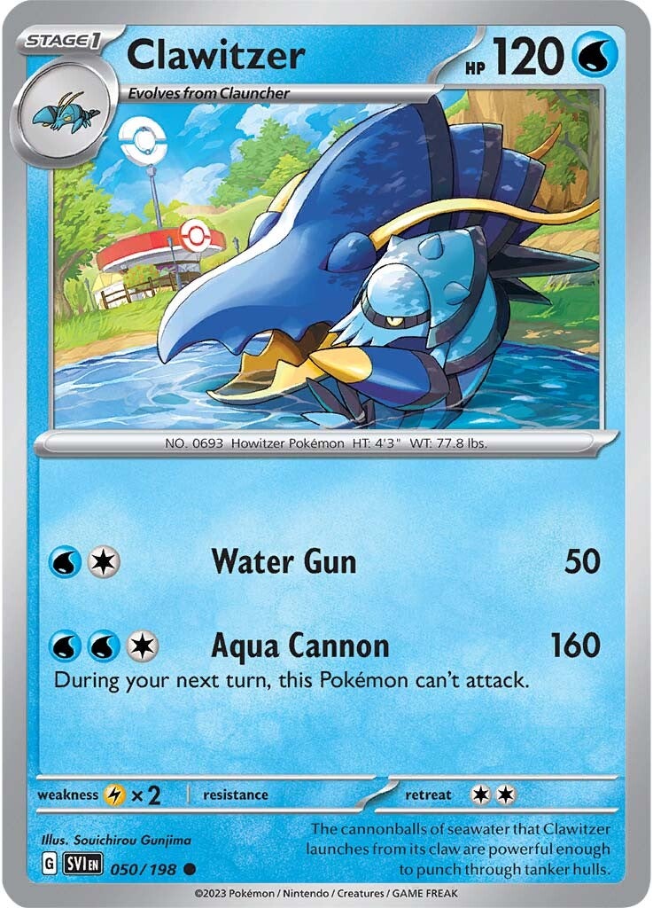 Clawitzer (050/198) [Scarlet & Violet: Base Set] | Jomio and Rueliete's Cards and Comics