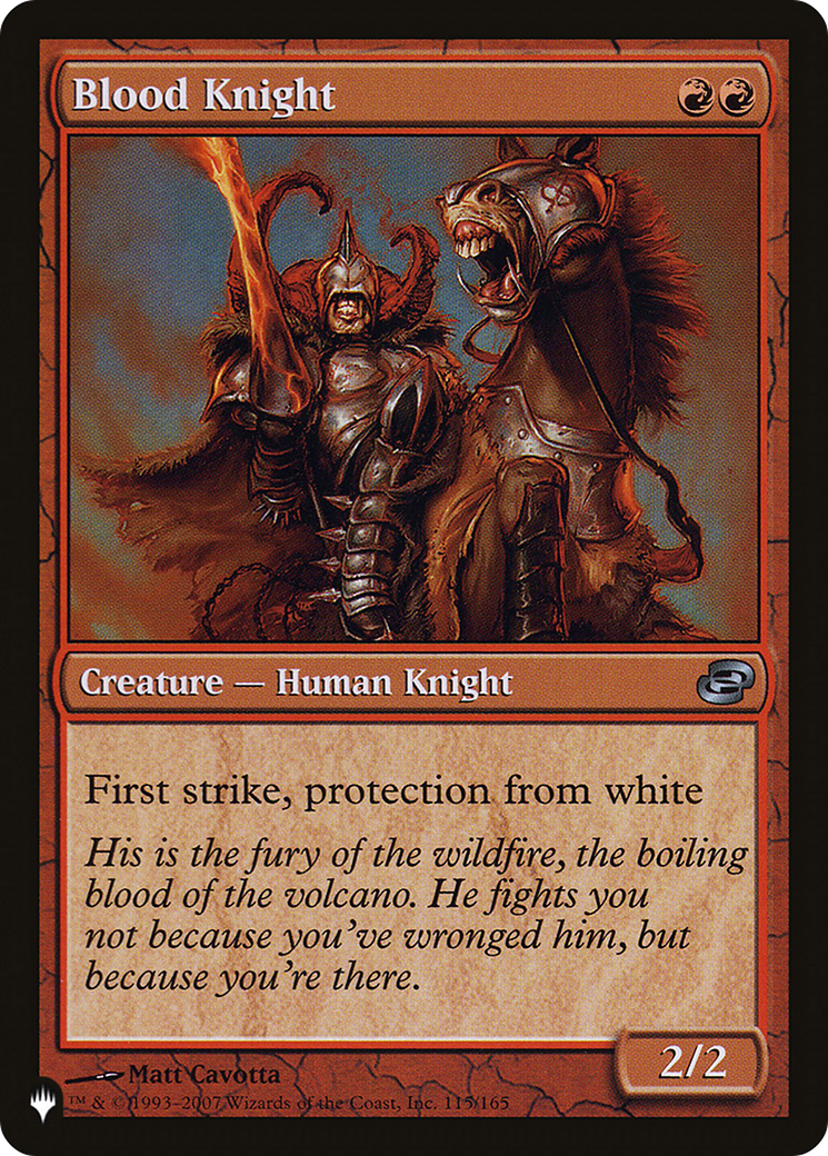 Blood Knight [The List] | Jomio and Rueliete's Cards and Comics