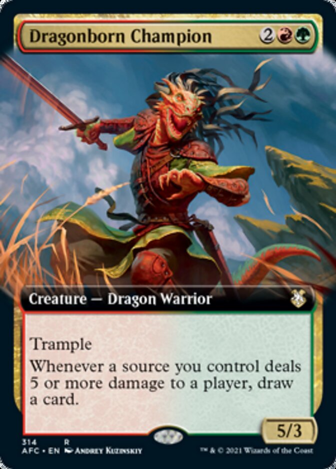 Dragonborn Champion (Extended Art) [Dungeons & Dragons: Adventures in the Forgotten Realms Commander] | Jomio and Rueliete's Cards and Comics