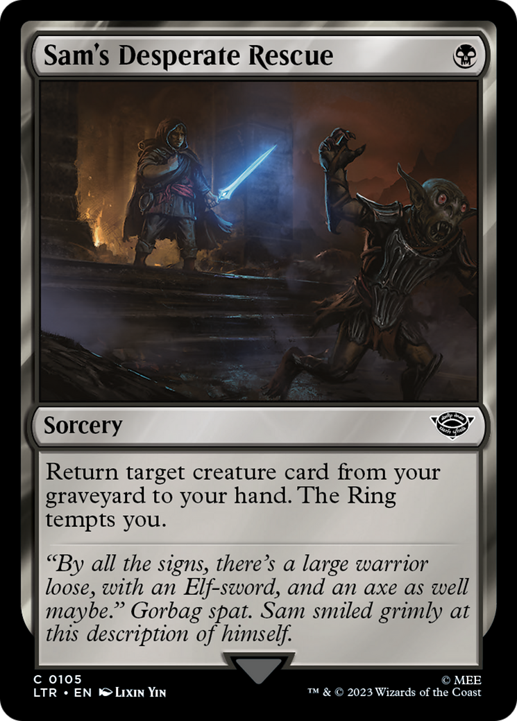 Sam's Desperate Rescue [The Lord of the Rings: Tales of Middle-Earth] | Jomio and Rueliete's Cards and Comics
