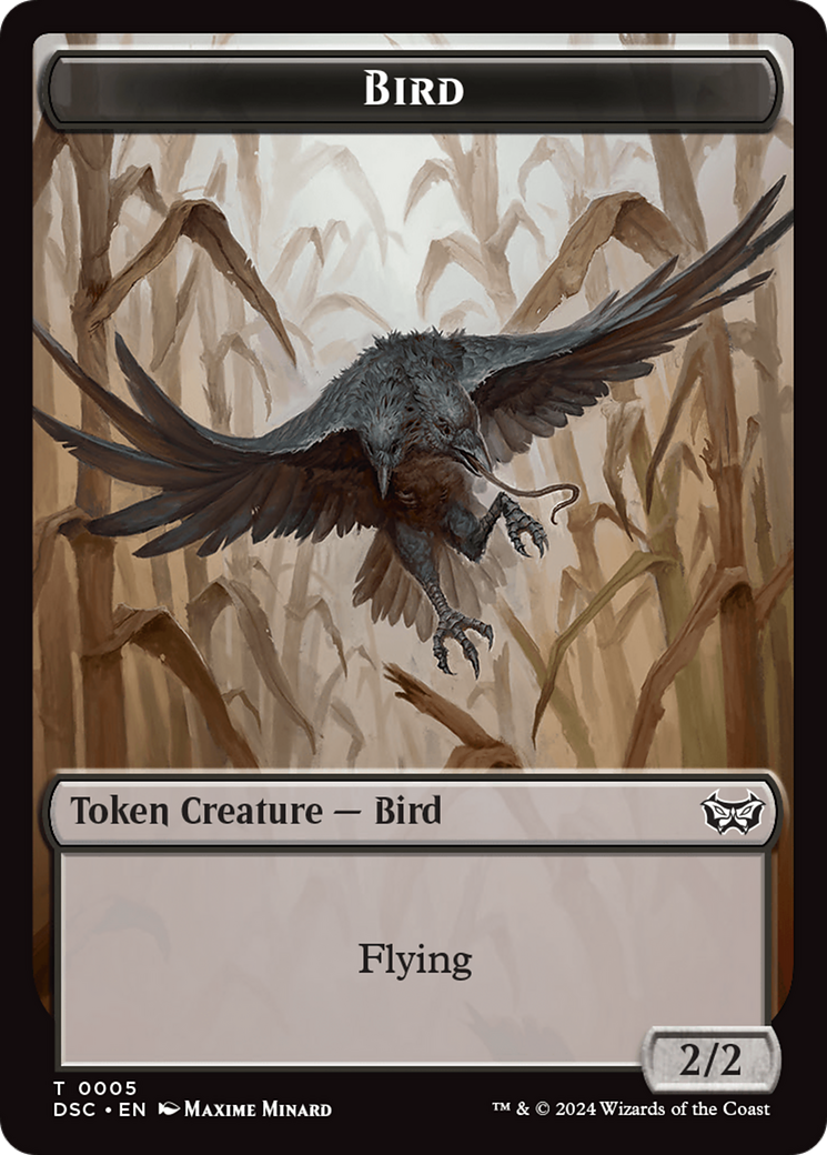 Demon // Bird Double-Sided Token [Duskmourn: House of Horror Commander Tokens] | Jomio and Rueliete's Cards and Comics