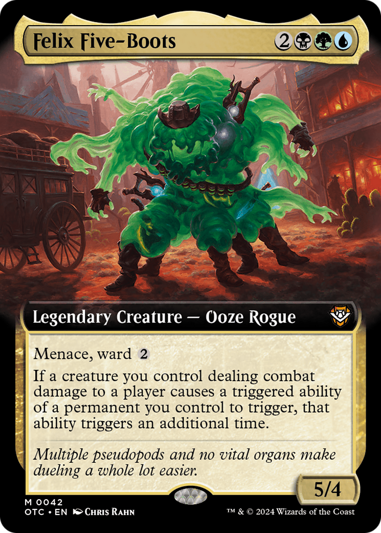 Felix Five-Boots (Extended Art) [Outlaws of Thunder Junction Commander] | Jomio and Rueliete's Cards and Comics