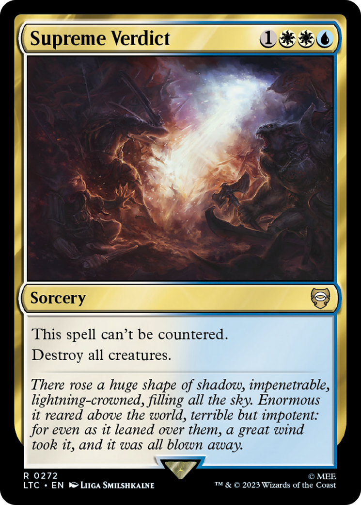 Supreme Verdict [The Lord of the Rings: Tales of Middle-Earth Commander] | Jomio and Rueliete's Cards and Comics