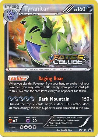 Tyranitar (XY130) (Staff) [XY: Black Star Promos] | Jomio and Rueliete's Cards and Comics