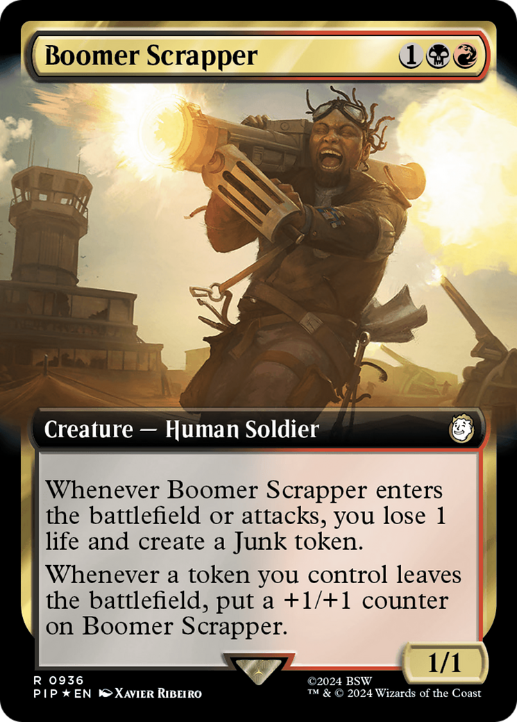 Boomer Scrapper (Extended Art) (Surge Foil) [Fallout] | Jomio and Rueliete's Cards and Comics