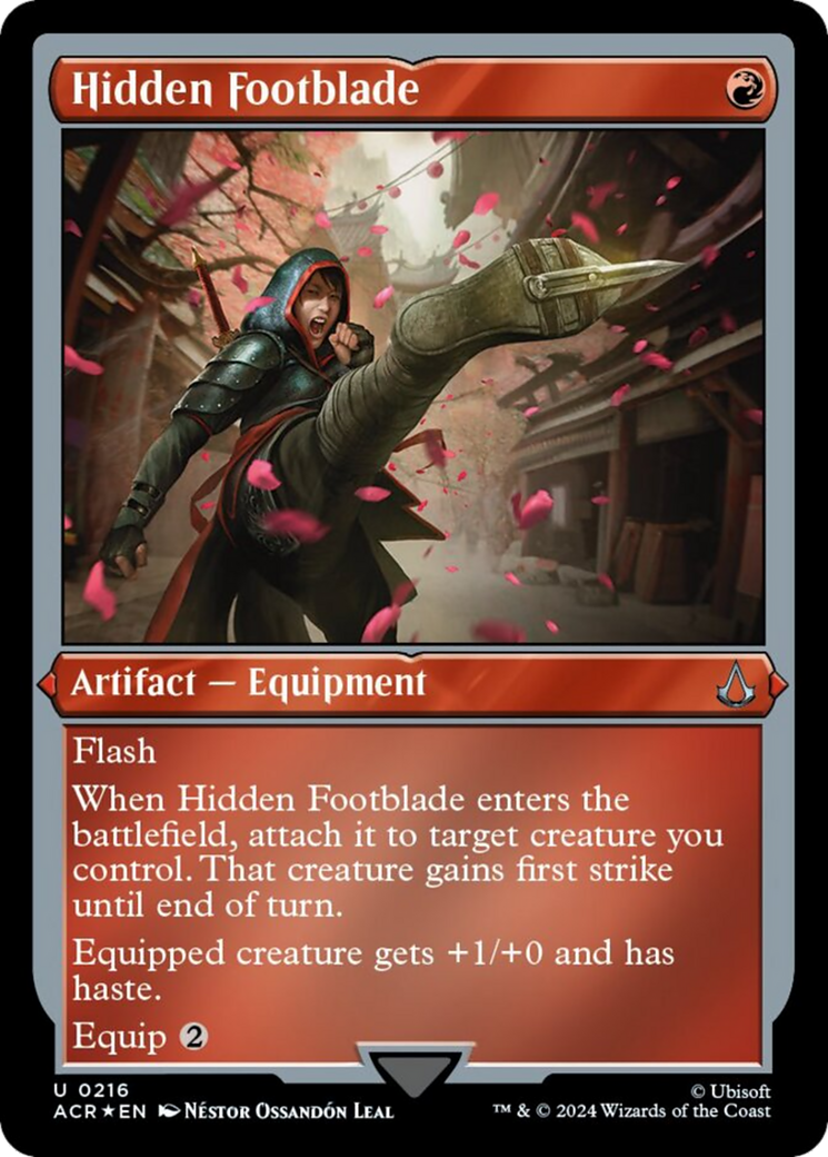 Hidden Footblade (Foil Etched) [Assassin's Creed] | Jomio and Rueliete's Cards and Comics
