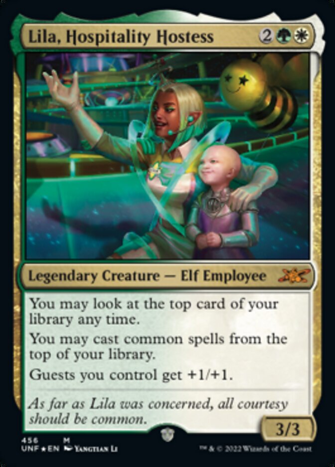 Lila, Hospitality Hostess (Galaxy Foil) [Unfinity] | Jomio and Rueliete's Cards and Comics