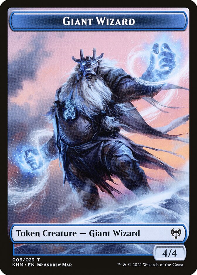 Elf Warrior // Giant Wizard Double-Sided Token [Kaldheim Tokens] | Jomio and Rueliete's Cards and Comics