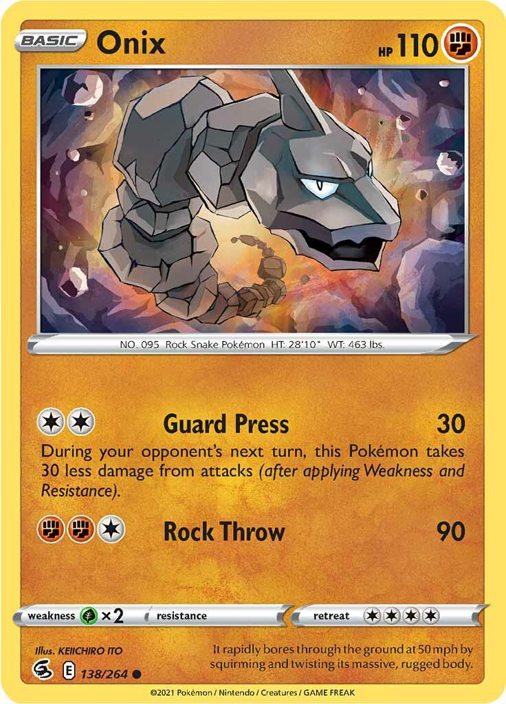 Onix (138/264) [Sword & Shield: Fusion Strike] | Jomio and Rueliete's Cards and Comics