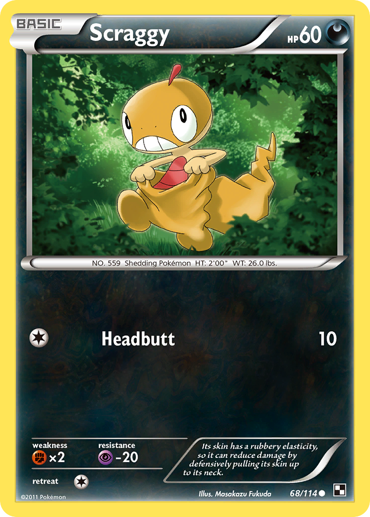 Scraggy (68/114) [Black & White: Base Set] | Jomio and Rueliete's Cards and Comics