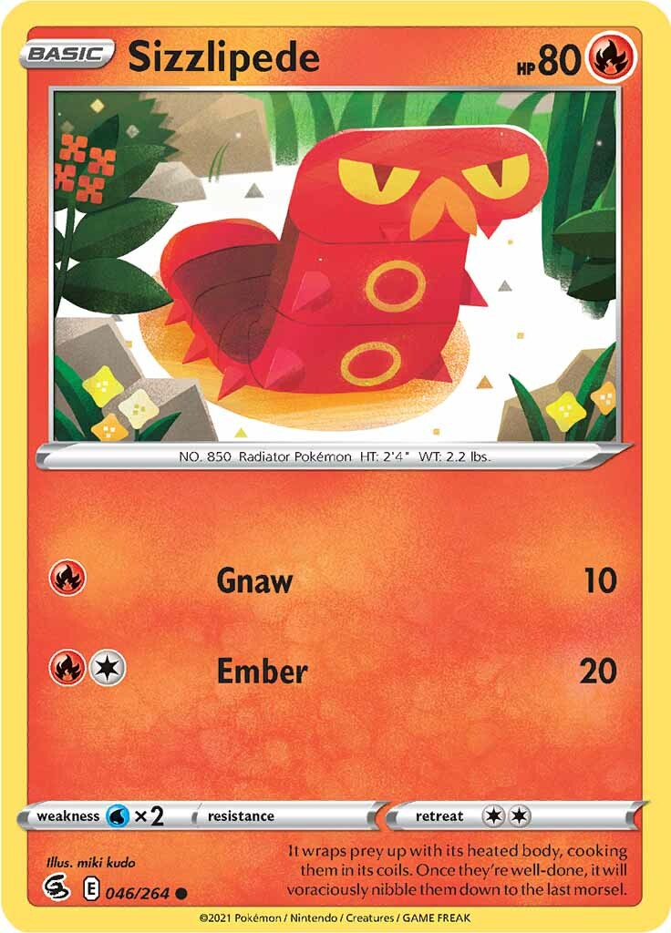 Sizzlipede (046/264) [Sword & Shield: Fusion Strike] | Jomio and Rueliete's Cards and Comics