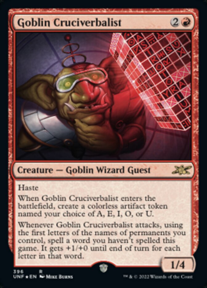 Goblin Cruciverbalist (Galaxy Foil) [Unfinity] | Jomio and Rueliete's Cards and Comics