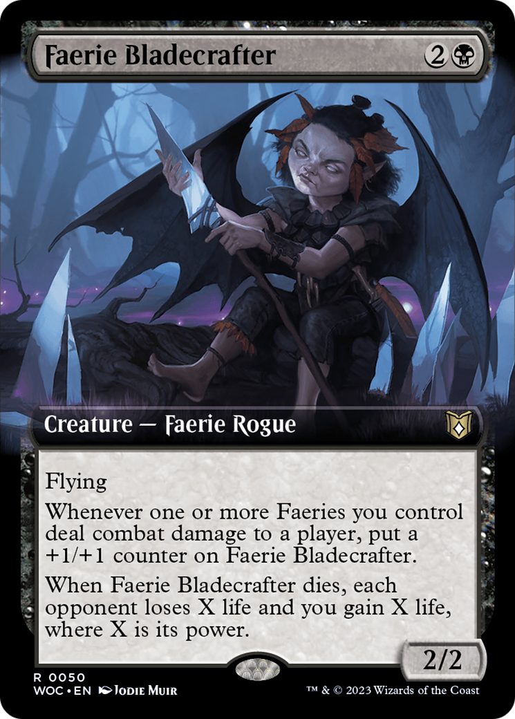 Faerie Bladecrafter (Extended Art) [Wilds of Eldraine Commander] | Jomio and Rueliete's Cards and Comics