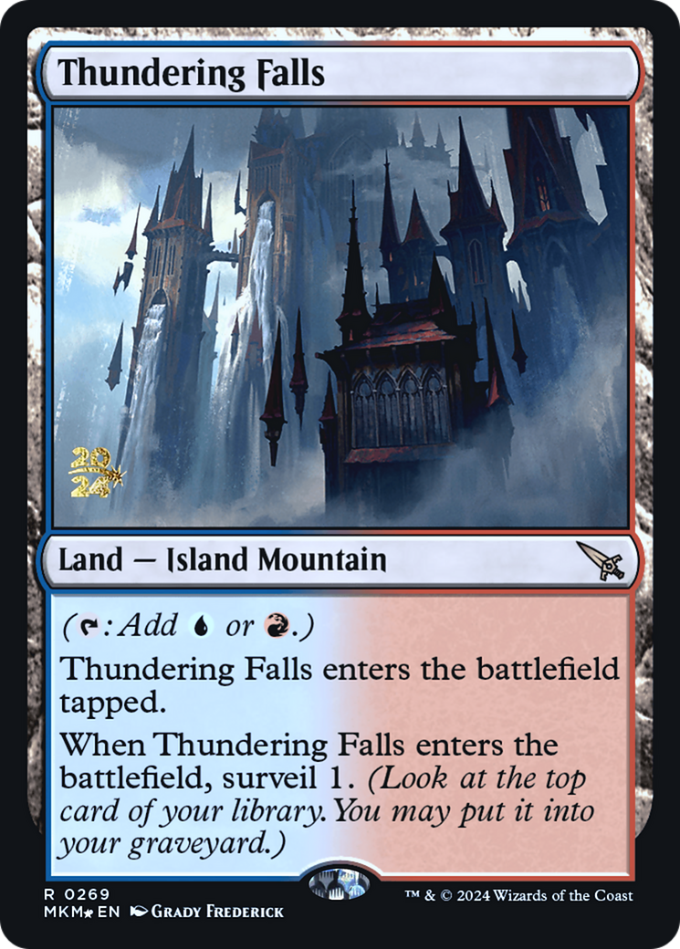 Thundering Falls [Murders at Karlov Manor Prerelease Promos] | Jomio and Rueliete's Cards and Comics