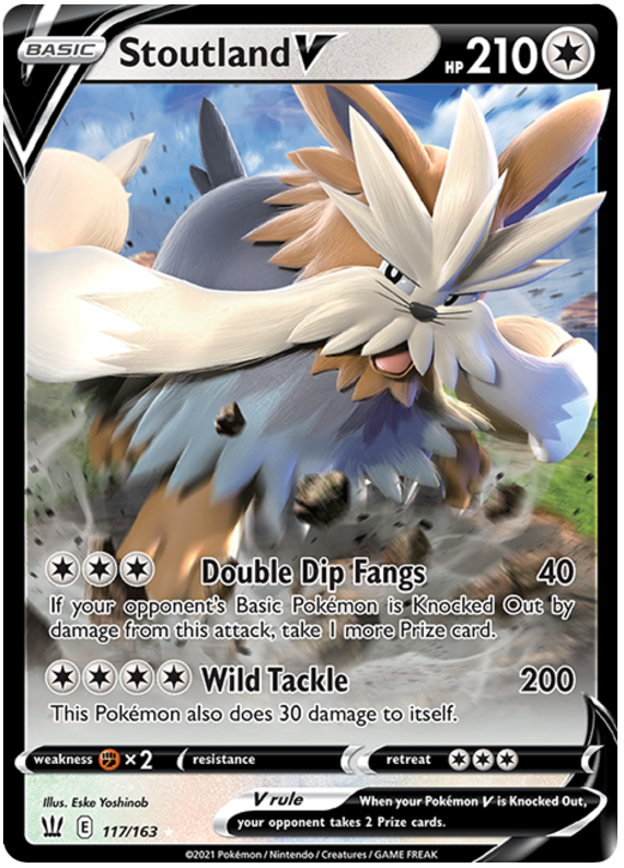 Stoutland V (117/163) [Sword & Shield: Battle Styles] | Jomio and Rueliete's Cards and Comics