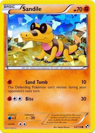 Sandile (63/114) (Cracked Ice Holo) [Black & White: Base Set] | Jomio and Rueliete's Cards and Comics