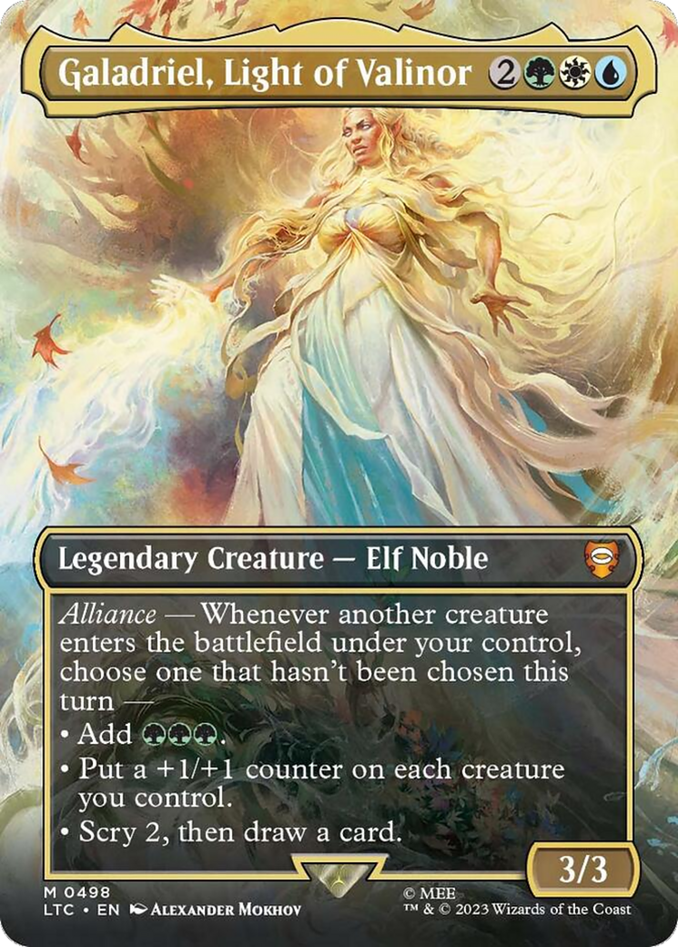 Galadriel, Light of Valinor (Borderless) [The Lord of the Rings: Tales of Middle-Earth Commander] | Jomio and Rueliete's Cards and Comics