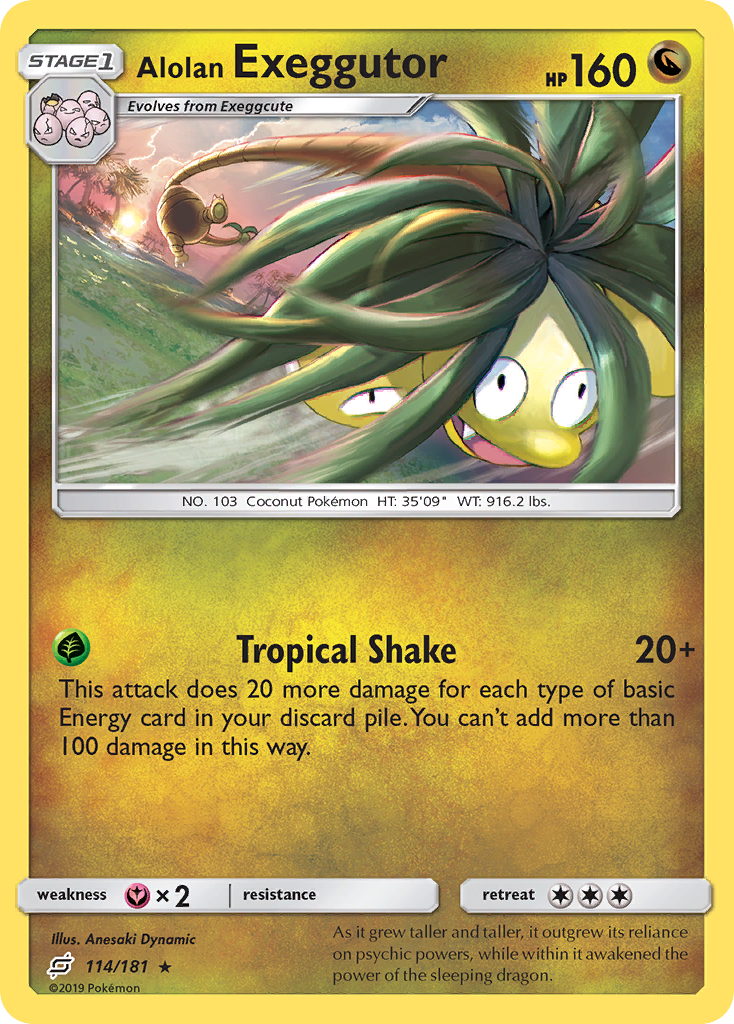 Alolan Exeggutor (114/181) [Sun & Moon: Team Up] | Jomio and Rueliete's Cards and Comics