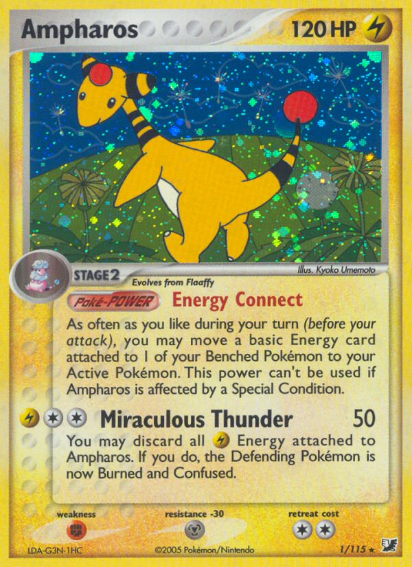 Ampharos (1/115) [EX: Unseen Forces] | Jomio and Rueliete's Cards and Comics