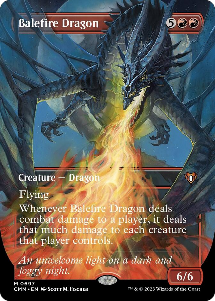 Balefire Dragon (Borderless Alternate Art) [Commander Masters] | Jomio and Rueliete's Cards and Comics
