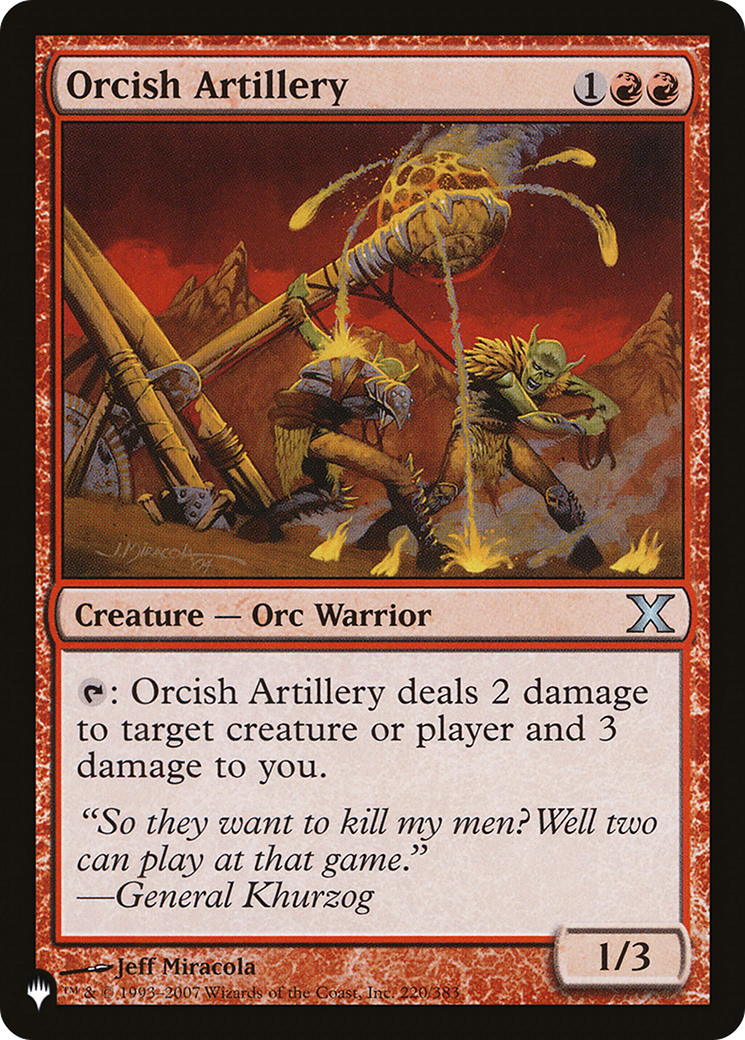 Orcish Artillery [The List] | Jomio and Rueliete's Cards and Comics