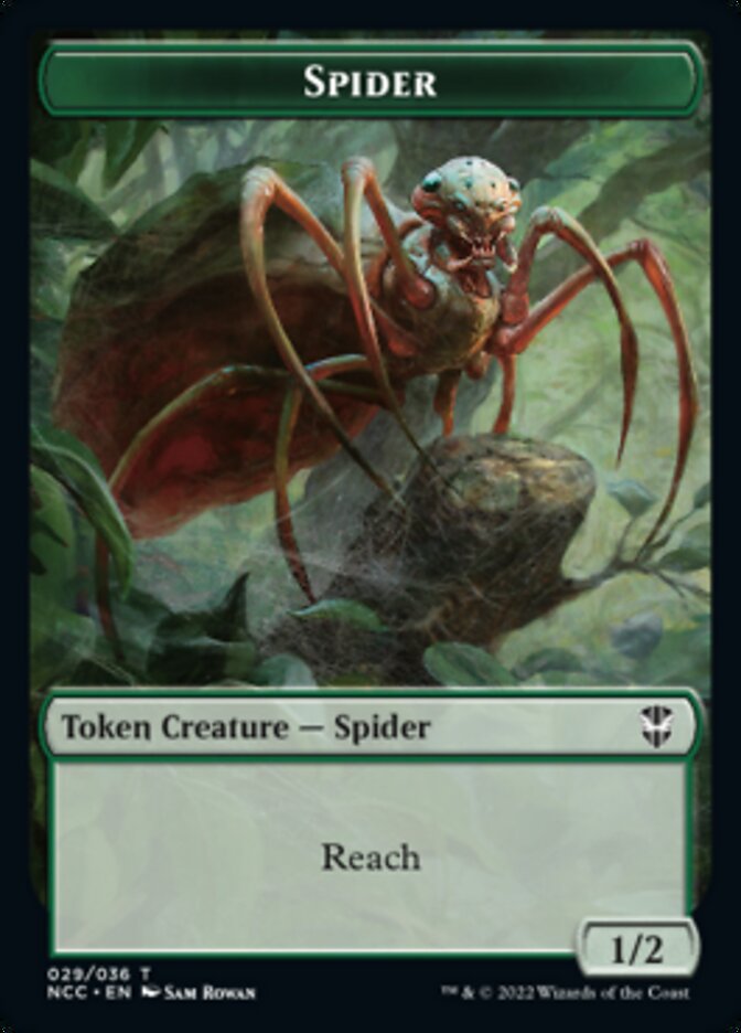 Treefolk // Spider Double-Sided Token [Streets of New Capenna Commander Tokens] | Jomio and Rueliete's Cards and Comics