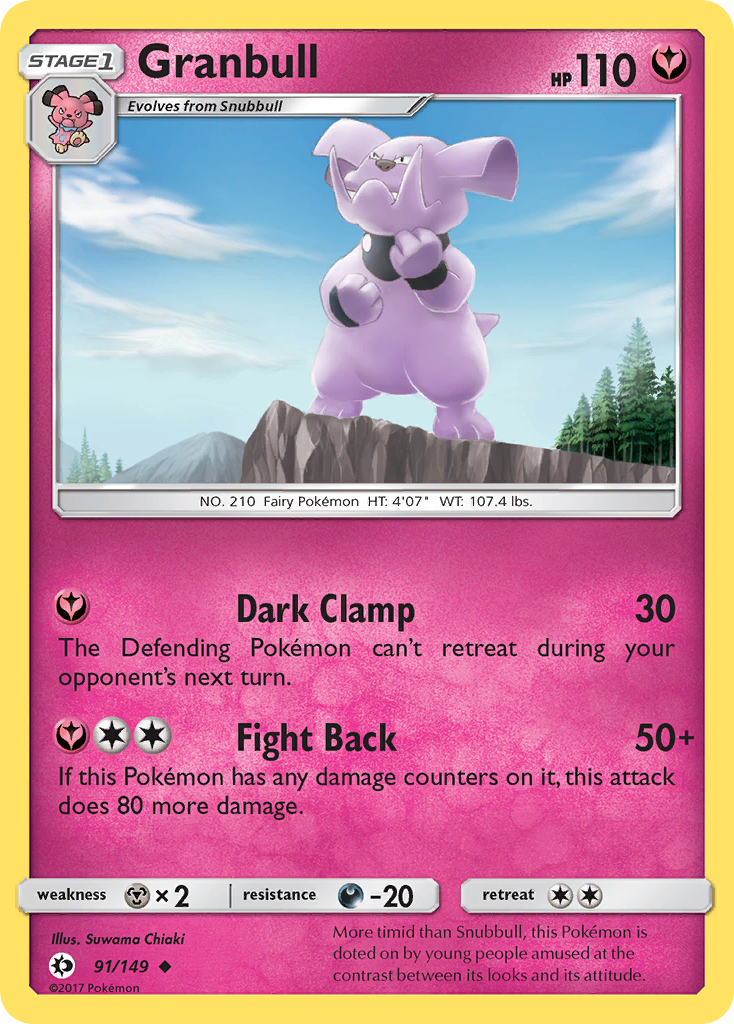 Granbull (91/149) [Sun & Moon: Base Set] | Jomio and Rueliete's Cards and Comics