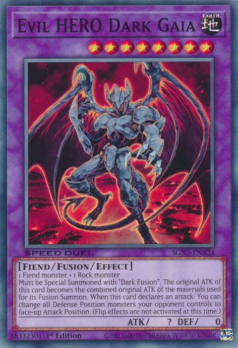 Evil HERO Dark Gaia [SGX3-ENA24] Common | Jomio and Rueliete's Cards and Comics