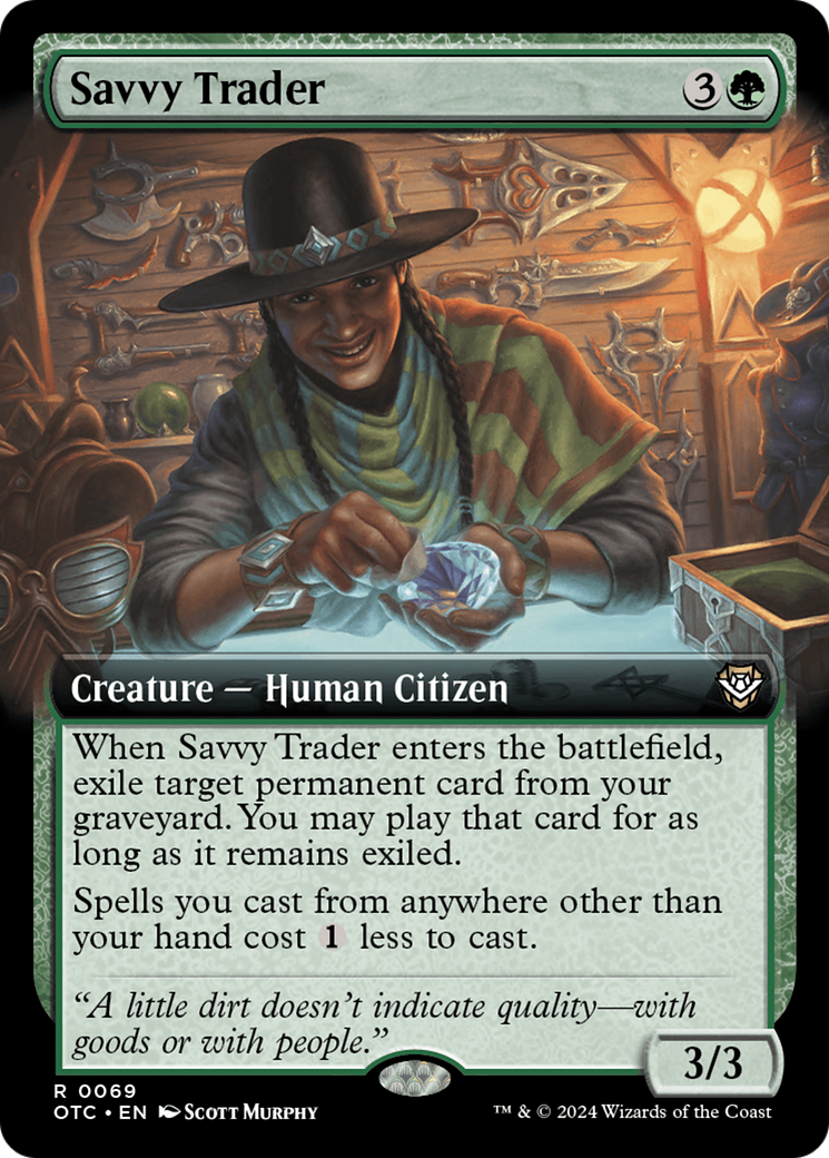 Savvy Trader (Extended Art) [Outlaws of Thunder Junction Commander] | Jomio and Rueliete's Cards and Comics