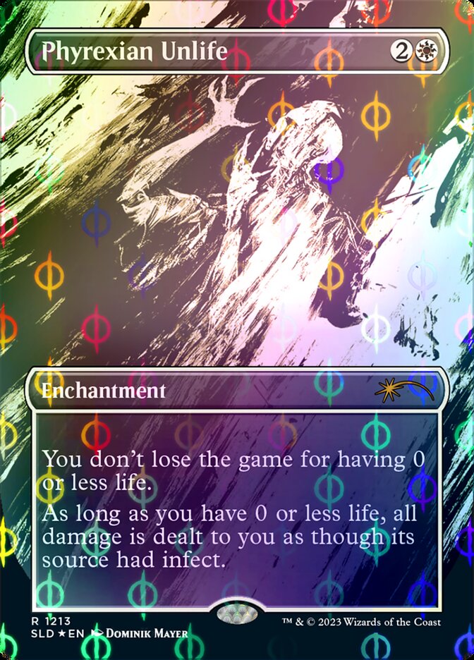 Phyrexian Unlife (Borderless Ichor Step-and-Compleat Foil) [Secret Lair Drop Series] | Jomio and Rueliete's Cards and Comics