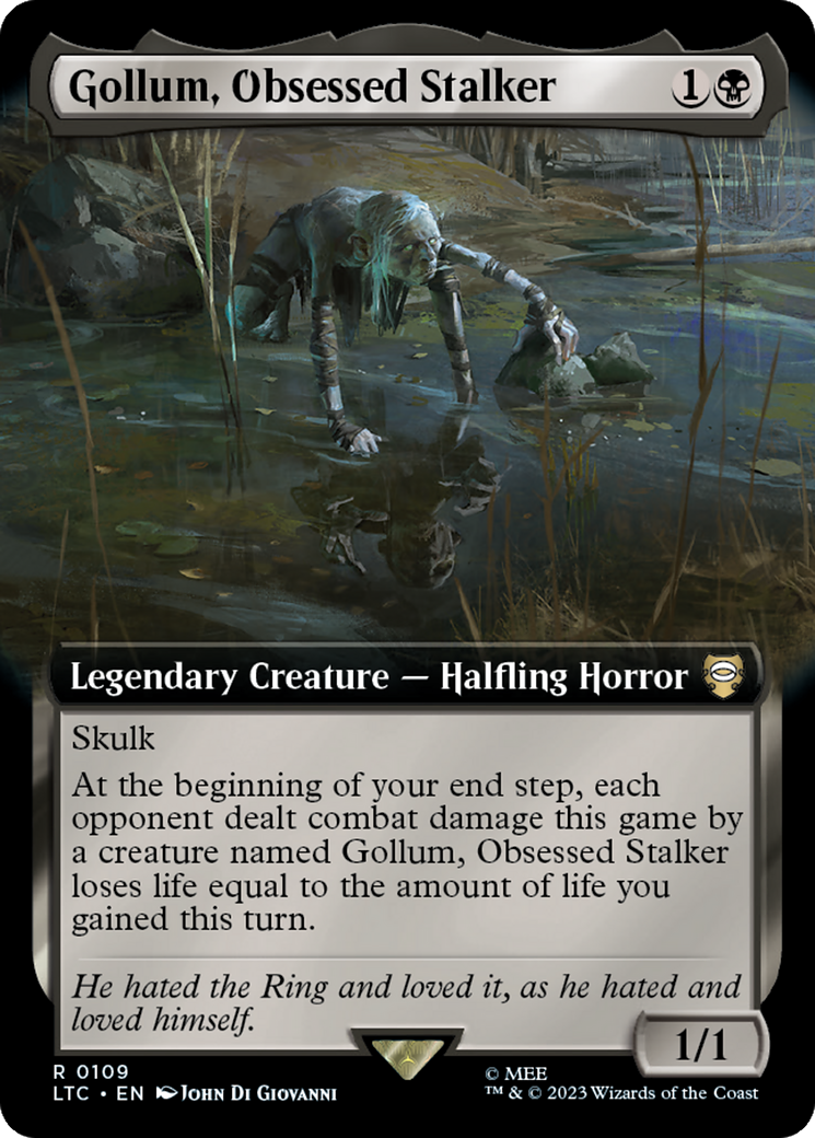 Gollum, Obsessed Stalker (Extended Art) [The Lord of the Rings: Tales of Middle-Earth Commander] | Jomio and Rueliete's Cards and Comics