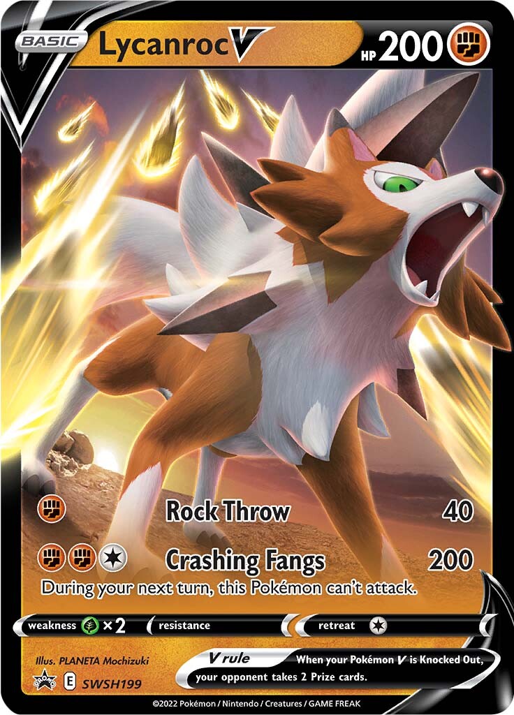 Lycanroc V (SWSH199) [Sword & Shield: Black Star Promos] | Jomio and Rueliete's Cards and Comics