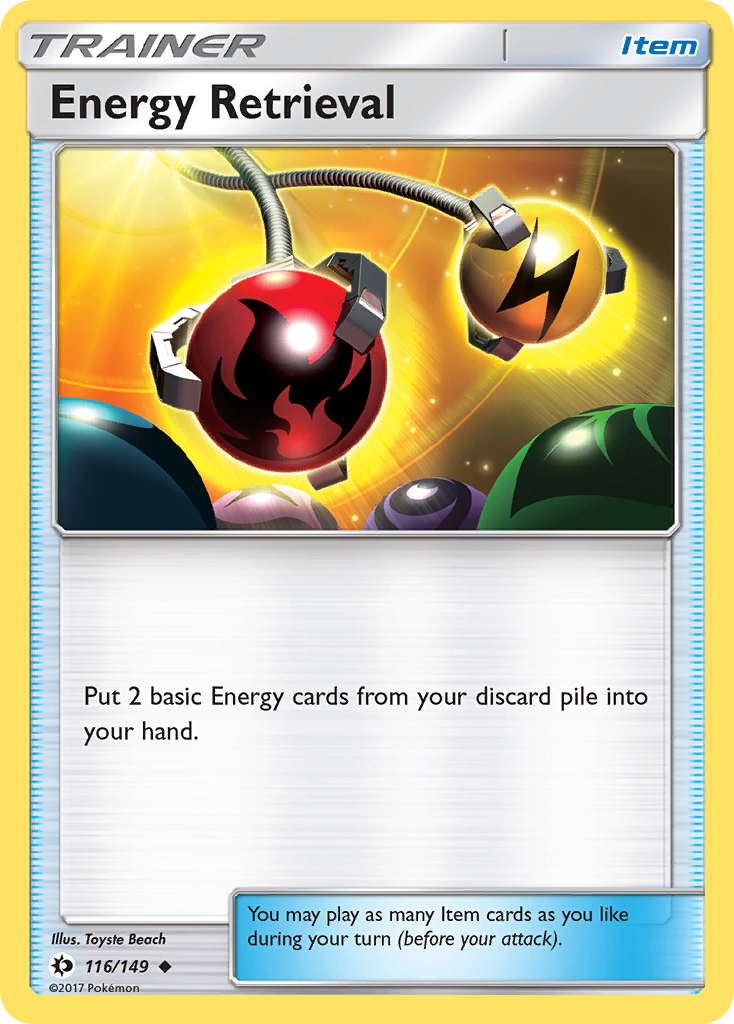 Energy Retrieval (116/149) [Sun & Moon: Base Set] | Jomio and Rueliete's Cards and Comics