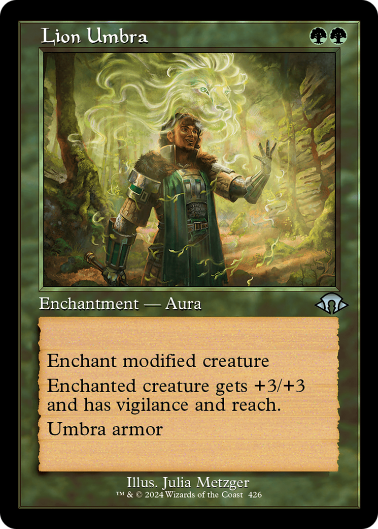Lion Umbra (Retro Frame) [Modern Horizons 3] | Jomio and Rueliete's Cards and Comics