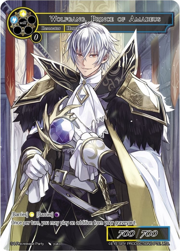 Wolfgang, Prince of Amadeus (S4 Pre-release Party) [Promo Cards] | Jomio and Rueliete's Cards and Comics