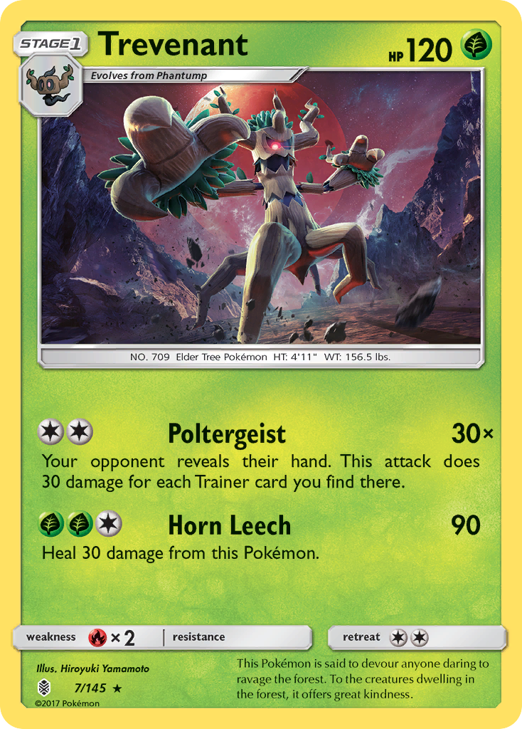 Trevenant (7/145) [Sun & Moon: Guardians Rising] | Jomio and Rueliete's Cards and Comics