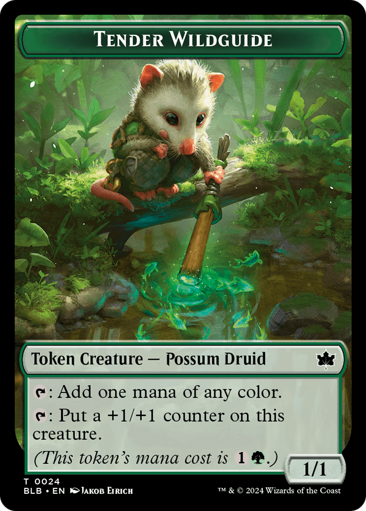 Tender Wildguide Token [Bloomburrow Tokens] | Jomio and Rueliete's Cards and Comics