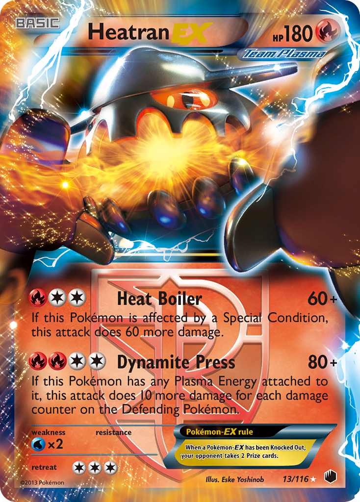 Heatran EX (13/116) [Black & White: Plasma Freeze] | Jomio and Rueliete's Cards and Comics