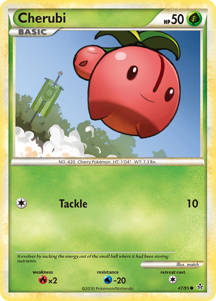 Cherubi (47/95) [HeartGold & SoulSilver: Unleashed] | Jomio and Rueliete's Cards and Comics