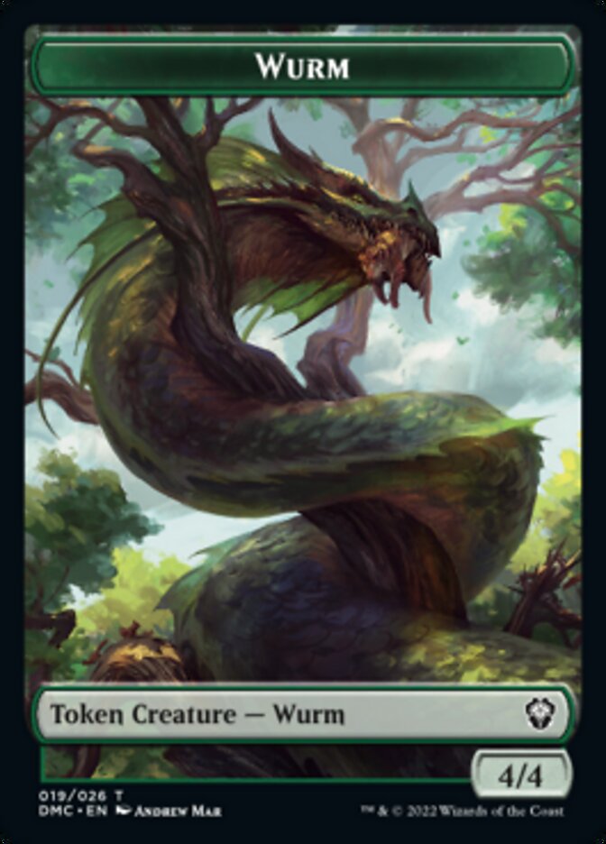 Soldier // Wurm Double-Sided Token [Dominaria United Tokens] | Jomio and Rueliete's Cards and Comics