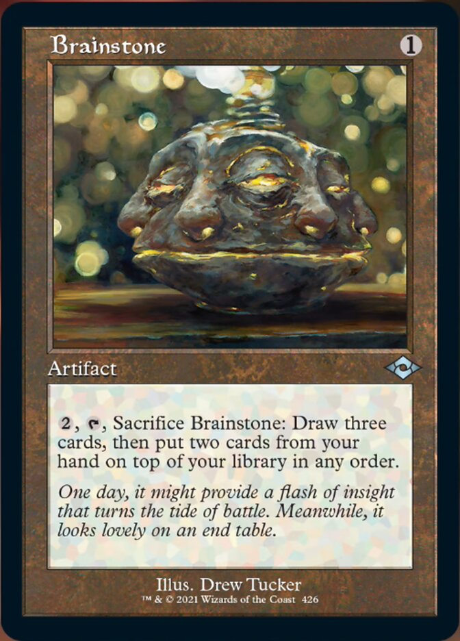 Brainstone (Retro Foil Etched) [Modern Horizons 2] | Jomio and Rueliete's Cards and Comics