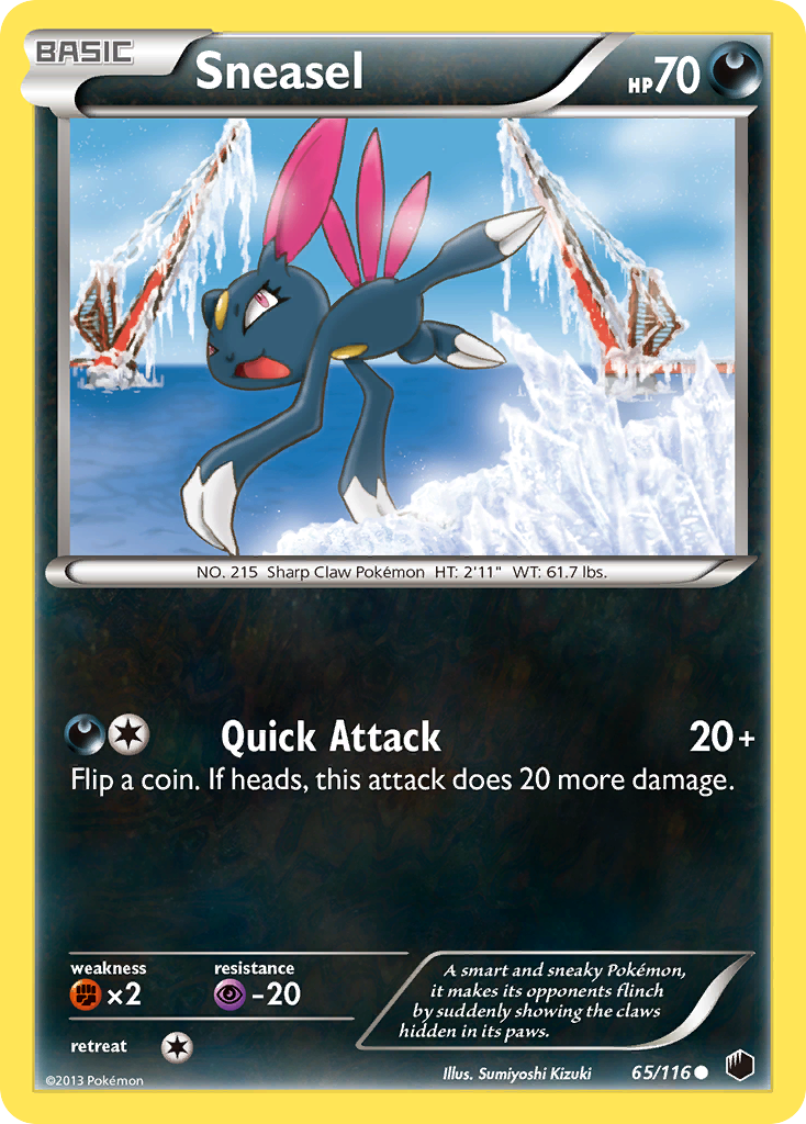 Sneasel (65/116) [Black & White: Plasma Freeze] | Jomio and Rueliete's Cards and Comics