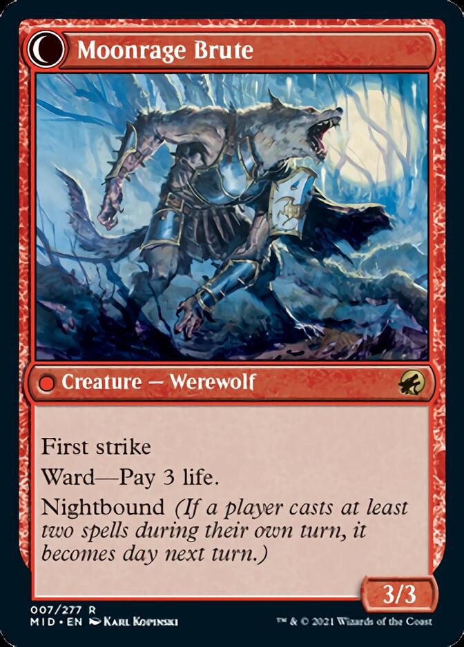 Brutal Cathar // Moonrage Brute [Innistrad: Midnight Hunt] | Jomio and Rueliete's Cards and Comics