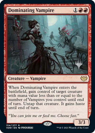 Dominating Vampire (Promo Pack) [Innistrad: Crimson Vow Promos] | Jomio and Rueliete's Cards and Comics