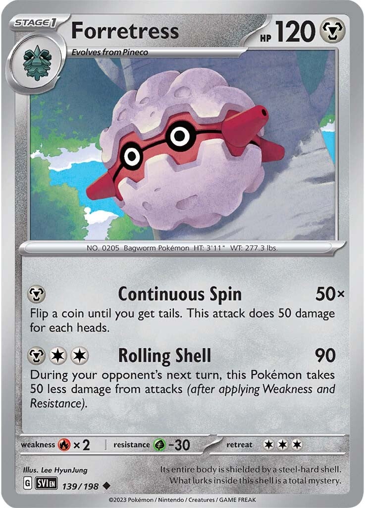 Forretress (139/198) [Scarlet & Violet: Base Set] | Jomio and Rueliete's Cards and Comics