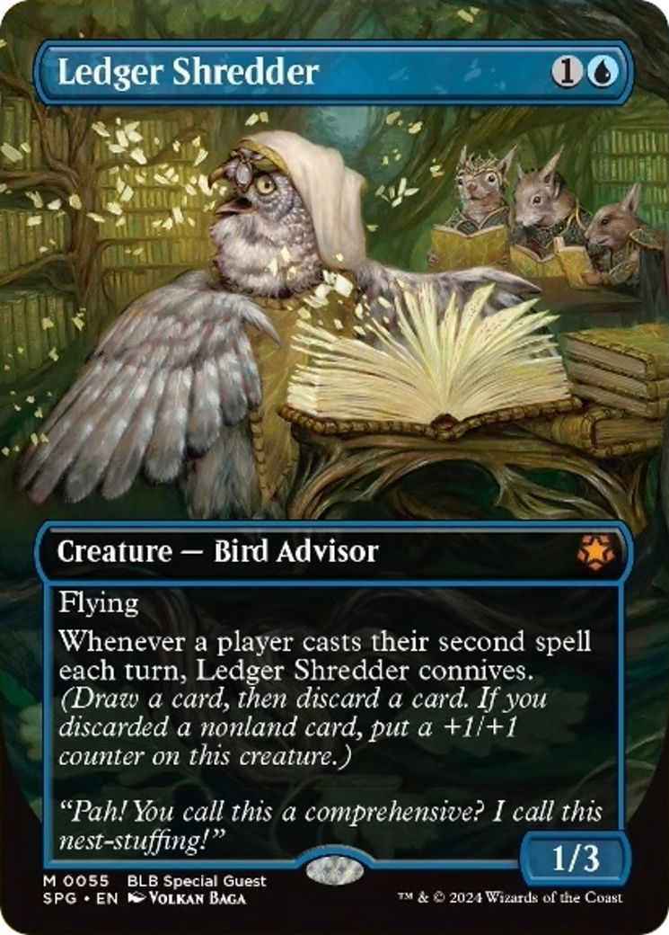 Ledger Shredder (Borderless) [Bloomburrow Special Guests] | Jomio and Rueliete's Cards and Comics