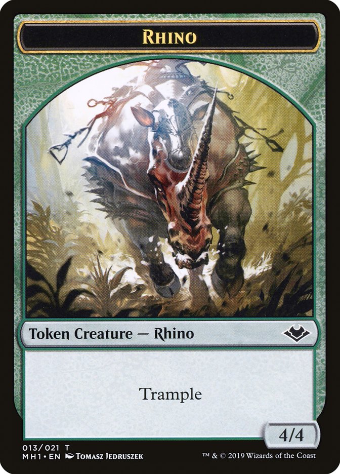 Bird (003) // Rhino (013) Double-Sided Token [Modern Horizons Tokens] | Jomio and Rueliete's Cards and Comics