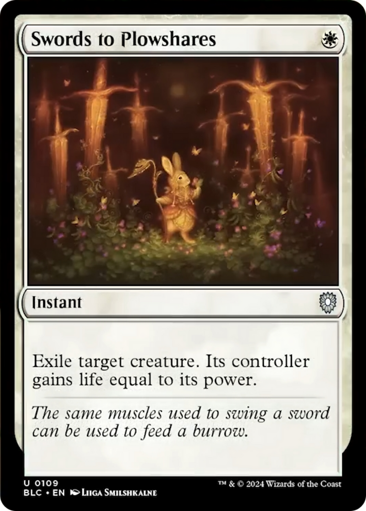 Swords to Plowshares [Bloomburrow Commander] | Jomio and Rueliete's Cards and Comics
