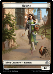 Zombie Knight // Human (6) Double-Sided Token [March of the Machine Commander Tokens] | Jomio and Rueliete's Cards and Comics