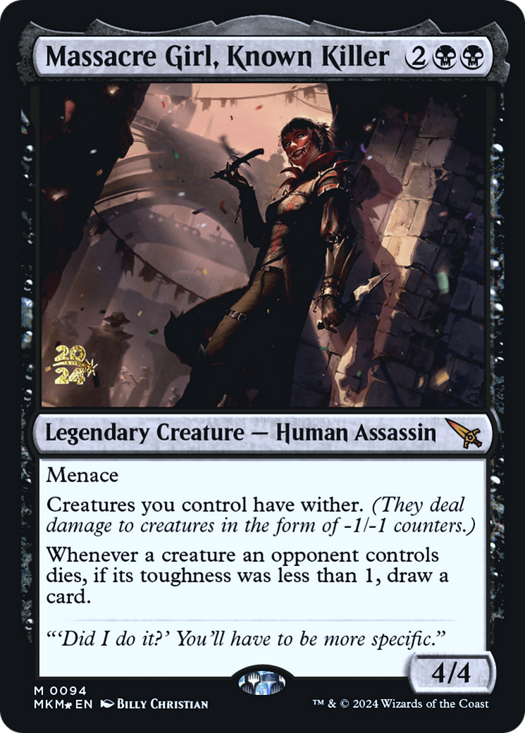 Massacre Girl, Known Killer [Murders at Karlov Manor Prerelease Promos] | Jomio and Rueliete's Cards and Comics